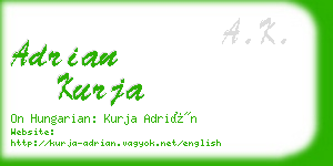 adrian kurja business card